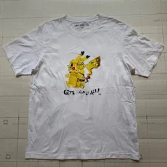 ト2507-⑥-4918 ユニクロ　UNIQLO UT ポケモン　ピカチュウ　デザインTシャツ　白　L