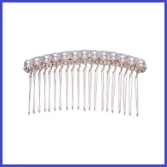 ヘッドドレス 和装 パーティー 卒業式 結婚式 ヘアアレンジ 髪留め 夜会巻き ヘアピン 髪飾り ラインストーン パールコーム ヘアコーム Frcolor