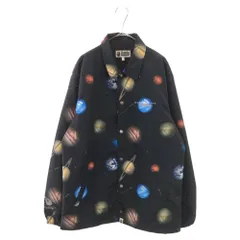 A BATHING APE (アベイシングエイプ) GALAXY COACH JACKET ギャラクシープリントコーチジャケット 001LJH301014X ブラックのサムネイル