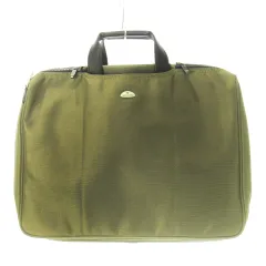 サムソナイト Samsonite ブリーフケース ビジネス 2way ショルダーバッグ ナイロン レザー 革 ロゴ 緑 カーキ /CK11 ■GY18
