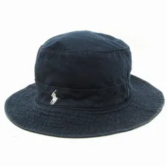 ポロ バイ ラルフローレン Polo by Ralph Lauren ハット ワンポイント ポニー ロゴ刺繍 コットン 紺 ネイビー 帽子