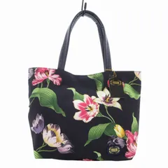 フェイラー FEILER タグ付き 25SS プリーマアンジェリケ ファイユバッグ ハンドバッグ トート 花柄 紺 ネイビー PRAF-211132 /FT