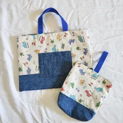 【期間限定SALE】幼稚園バッグ　幼稚園セット　恐竜柄