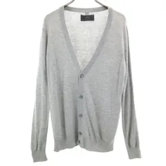 wjk ダブルジェイケイ 長袖 ニットカーディガン L グレー メンズ 古着