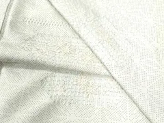 平和屋着物●訪問着　紬地　総刺繍　麻の葉吉祥文　正絹　逸品　CAAW7245yc