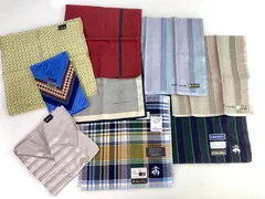 ブルックスブラザーズ　ピエールカルダン　ピエールバルマン　等　ハンカチ　ハンカチーフ　ポケットチーフ　9枚セット　未使用あり　送料無料