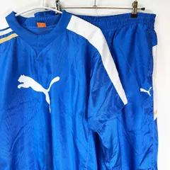 [上下セット] プーマ ESITO 裏メッシュ トライアルコート ジャケット パンツ ピステ ウインドブレーカー O ブルー 652939/652940 メンズ PUMA サッカー フットサルウェア