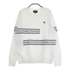 サイズ：0 PEARLY GATES パーリーゲイツ 2024年モデル ニットセーター チェッカー柄 ホワイト系 [240101426611] ゴルフウェア レディース ストスト サイズ：0 PEARLY GATES パーリーゲイツ 2024年モデル ニット
