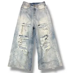 VETEMENTS ワイドレッグダメージデニムパンツ ジーンズ ワイドパンツ ヴェトモン  UE54PA240N インディゴ 29 98724A5のサムネイル