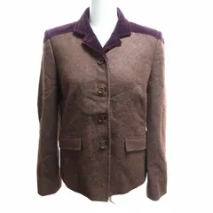 エトロ ETRO ジャケット カバーオール アルパカ 切替 ベロア イタリア製 赤 レッド オレンジ 42 約M 1125のサムネイル