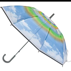 新品　傘 空柄 虹 レインボー おしゃれ レディース 長傘 雨傘 　2280