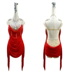 社交ダンスドレス ラテンドレス  ワンピース 競技 デモ用  オーダーメイド