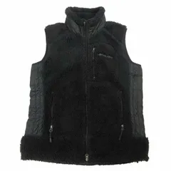 コロンビア Columbia アーチャーリッジ ベスト フリース ボア 中綿 ジップアップ スタンドカラー ロゴ 刺繍 ノースリーブ ジャケット ブルゾン ジャンパー 上着 アウター M 黒 ブラック PM1179 メンズ