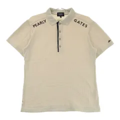 サイズ：4 PEARLY GATES パーリーゲイツ  半袖ポロシャツ 総柄 ベージュ系 [240101519564] ゴルフウェア メンズ ストスト