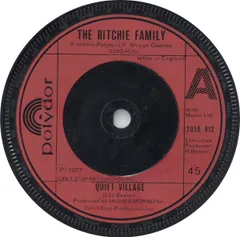 英7” Ritchie Family Quiet Village 2058912 Polydor /00080