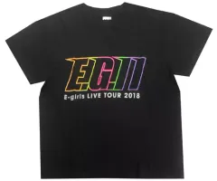 【中古】Tシャツ(女性アイドル) E-girls ツアーTシャツ ブラック Sサイズ 「E-girls LIVE TOUR 2018 ～E.G. 11～」