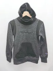 ◇ ⊇ Champion チャンピオン 裏起毛 長袖 プルオーバー　パーカー サイズ150 ブラック キッズ 子供服 E  【1410230009688】