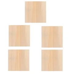 【在庫処分】LIFKOME 正方形木製パネル 5個 ブランク木製キャンバス 画板 キャンバスボード 画材 未完成 ペインティング ウッドキャンバスボード 20X20cm