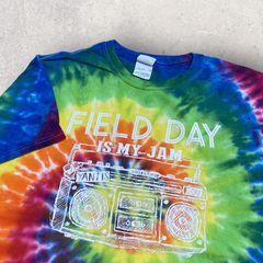US古着 Colortone カラートーン ラジカセ Field Day Tシャツ L カラフル