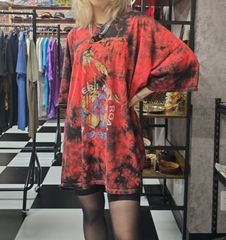 【US古着】METALLICA Big Size T-Shirt  |  メタリカ ヘヴィメタル バンド ビックサイズ 両面プリント ビックプリント バンT タイダイ柄 レッド 2XL
