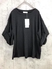 新品 UNITED ARROWS ユナイテッドアローズ シルケット ツイストスリーブ カットソー sizeF/黒 ■◆ レディース