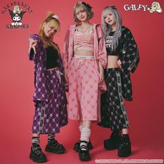 クロミ × ガルフィー コラボ ドクロだらけ夏セットアップ KUROMI GALFY サンリオ SANRIO セットアップ SETUP 上下セット 152052 闇系 闇属性 地雷系 25SS