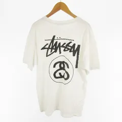 ステューシー STUSSY Tシャツ 半袖 Sリンク ストック 両面 ロゴ 白 ホワイト ブラック M メキシコ製 株式会社ジャック