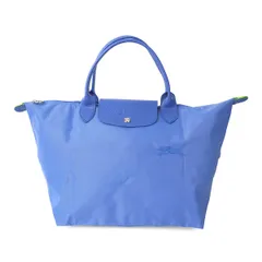 新品 ロンシャン LONGCHAMP ハンドバッグ ル プリアージュ グリーン トップハンドルバッグ Mサイズ コーンフラワー