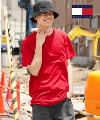 新品 未使用 並行輸入 トミー ヒルフィガー Tシャツ TOMMY HILFIGER Core Flag Core Plus 半袖 09t0021 Cマホガニー【メール便】