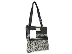 ■新品■未使用■ Calvin Klein カルバンクライン キャンバス×レザー ショルダーバッグ クロスボディ 肩掛け ブラック系 AY6577のサムネイル