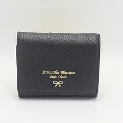 美品 サマンサタバサ Petit Choice ブラック 折財布 ゴールド金具 レディース KRK 2000000 NSK