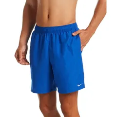 ナイキ メンズ 水着 ショートパンツ NIKE SWIM エッセンシャル7 ボレーショーツ USサイズ ショーツ型インナーつき  サーフパンツ 水陸両用 ハーフパンツ スイムパンツ スイムウェア 青 水泳 プール ビーチ/NESSA559-N494