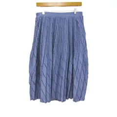 リリーブラウン プリーツスカート ボトムス ミディ丈 レディース Fサイズ ブルー LILY BROWN 【中古】