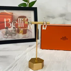 HERMES エルメス　シェーヌダンクル　ピアス　　 ゴールド　ブラック 2025年最新】エルメス シェーヌダンクル ピアス ゴールドの人気