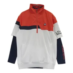 サイズ：M LE COQ GOLF ルコックゴルフ  インナーTシャツ付 長袖ジャケット  オレンジ系 [240101437182] ゴルフウェア メンズ ストスト