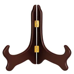 ａｄｚｕ 皿立て 遺影立て レシピスタンド 木製 額縁立て a4 額縁 写真立て 遺影写真立て 遺影用額縁 パネルスタンド (ブラウン) [ブラウン]