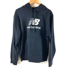 ニューバランス new balance パーカー 長袖 前ポケット ブランドロゴ 黒 Mサイズ 2025052200152