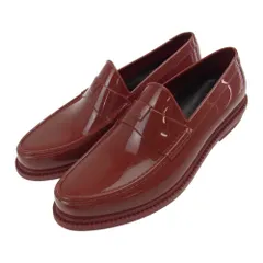 YVES SAINT LAURENT イヴサンローラン その他靴 YSL LOGO LOAFER エンボス加工 ロゴ オペラシューズ  ローファー ワインレッド系 41【中古】のサムネイル