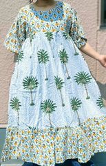 saruche ブロックプリントロングワンピース ▽▽▽▽ Block print Afghani style dress. ： ： #saruche