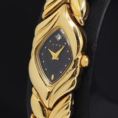  箱付 稼働 GRES QZ マダム・グレ 黄金の光と影 ブラック文字盤 レディース腕時計 2000000 NSK KMR