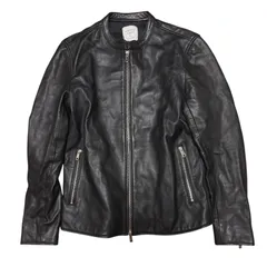 美品♡UNITED TOKYO レザージャケット シングル 羊革 本革 ブラック ラムレザーシングルライダース（ライダースジャケット）｜UNITED