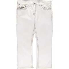 古着 ビッグサイズ TRUE RELIGION ホワイトデニム ストレートデニムパンツ USA製 メンズw40相当/eaa497899