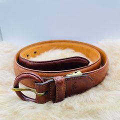 ポロラルフローレン レザー ロゴ  ベルト ブラウンヴィンテージ RALPH LAUREN