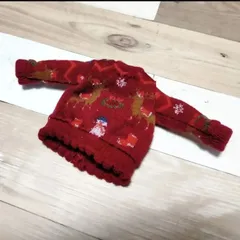 【L2】クリスマスセーター 服 ニット ハンドメイド  雪だるま クリスマスツリー リカちゃん