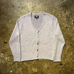 STUSSY 23ss Brushed Cardigan パープル M ステューシー 2023ss ブラッシュドカーディガンのサムネイル