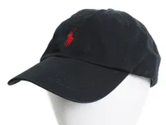 【お得なクーポン配布中!】 ポロ ラルフローレン コットン ベースボール キャップ フリーサイズ / 帽子 トラッカー ハット ワンポイント ポニー刺繍 ブラック シンプル