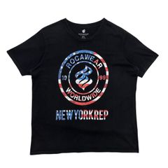 中古 ロカウェア ROCAWEAR 半袖 Tシャツ クリーニング済み Jay-Z ヒップホップ メンズ 3XL 黒 オーバーサイズ