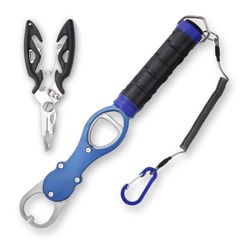 魚釣り 魚つかみ 釣り道具 フィッシュグリップ プライヤー付き 釣具 計り 計量機能付き ホルダー 釣果 アングラー タイラバ イカ釣り 釣り具セット フィッシングツール 重量計測 ルアーフィッシング 海釣り用品 ジギング