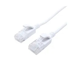 （まとめ） ナカバヤシ ミヨシCAT.6A LANケーブル スリム ホワイト 2m C6A-S02WH 1本 【×5セット】