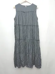 ◇ ◎ ●未使用● coca コカ ノースリーブ ティアード ロング丈 ワンピース サイズOne ダークグレー レディース P  【1404040013270】
